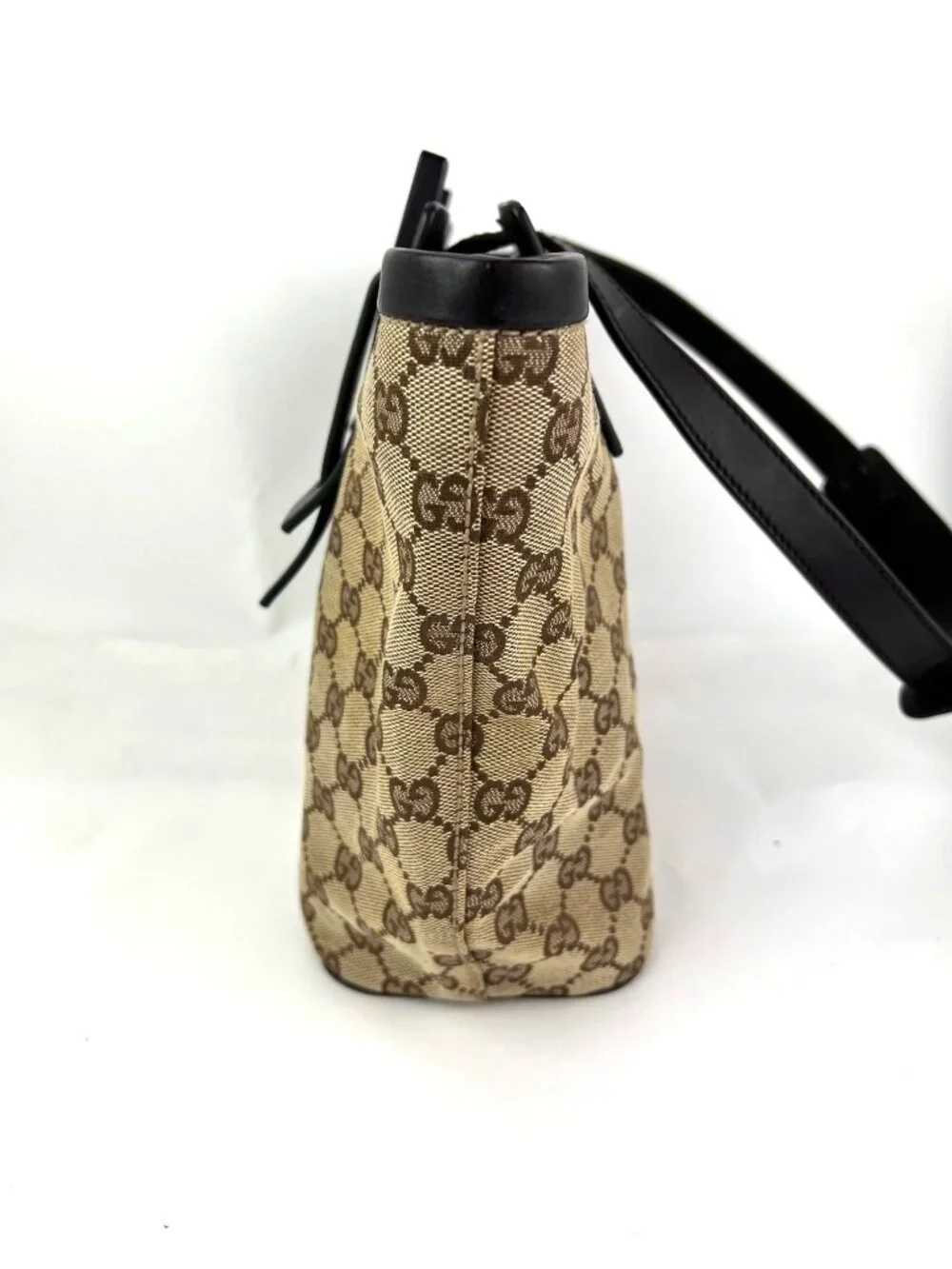 Gucci GG Canvas Dark Brown Tote